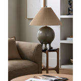Modern European furniture - Pleated Linen Cement Table Lamp - www.oroa.com