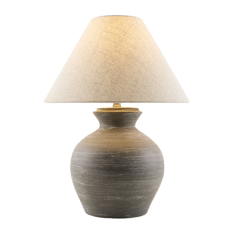   Modern European furniture - Gray Ceramic Linen Table Lamp - www.oroa.com | Oroa.com
