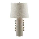 Modern European furniture - Linen Glazed Ceramic Table Lamp - www.oroa.com