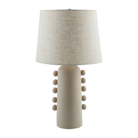 Modern European furniture - Linen Glazed Ceramic Table Lamp - www.oroa.com