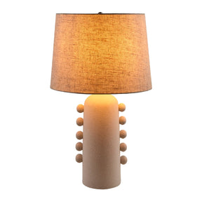 Modern European furniture - Linen Glazed Ceramic Table Lamp - www.oroa.com