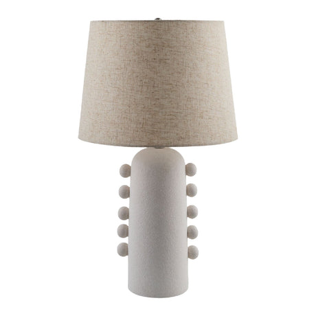 Modern European furniture - Linen Glazed Ceramic Table Lamp - www.oroa.com