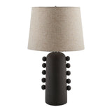 Modern European furniture - Linen Glazed Ceramic Table Lamp - www.oroa.com