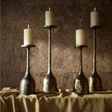 Modern European furniture -Antiqued Iron Candleholder L - www.oroa.com