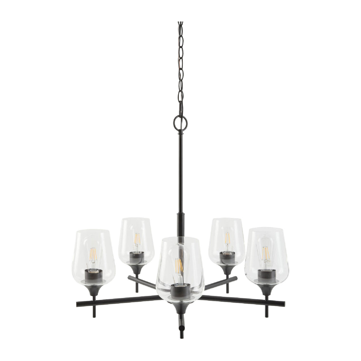   5-Light Glass Chandelier | Oroa.com
