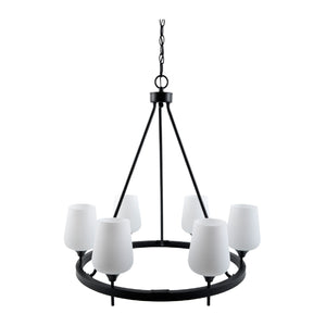   Modern European furniture - Iron Ring Glass Chandelier - www.oroa.com | Oroa.com