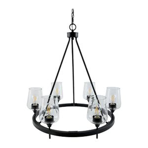   Modern European furniture - Iron Ring Glass Chandelier - www.oroa.com | Oroa.com