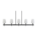 Modern European furniture - Glass 5-Light Linear Chandelier - www.oroa.com
