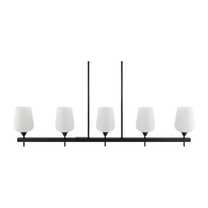   Glass 5-Light Linear Chandelier | Oroa.com