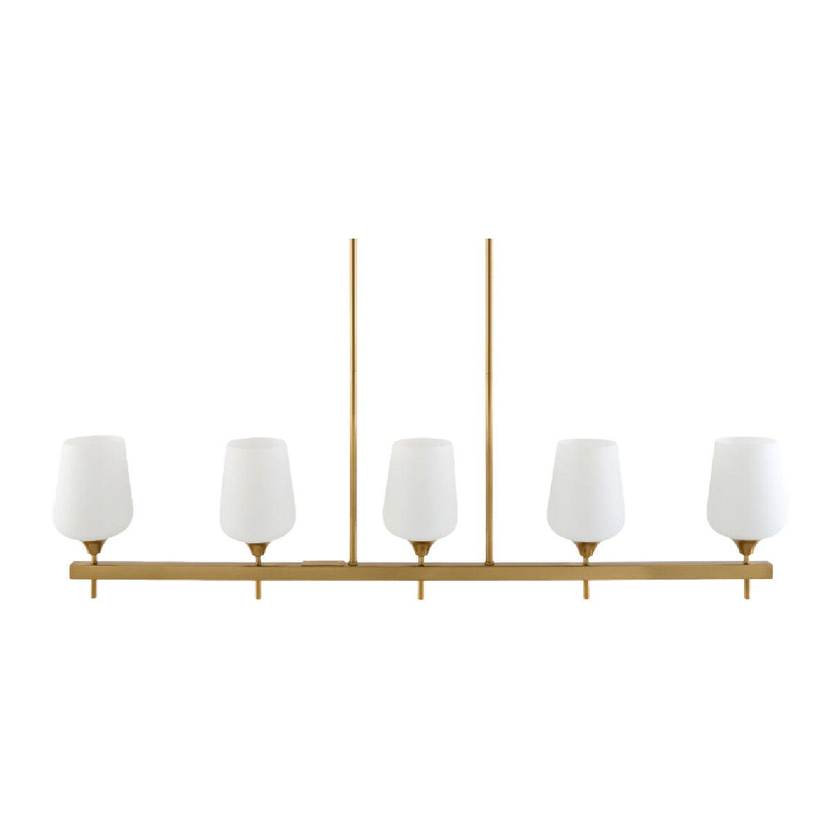  Glass 5-Light Linear Chandelier | Oroa.com