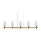 Modern European furniture - Glass 5-Light Linear Chandelier - www.oroa.com