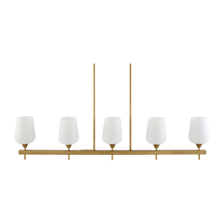 Modern European furniture - Glass 5-Light Linear Chandelier - www.oroa.com