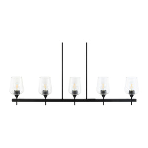   Glass 5-Light Linear Chandelier | Oroa.com