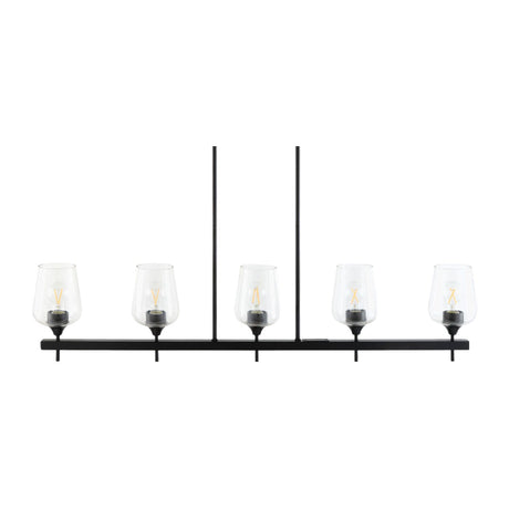 Modern European furniture - Glass 5-Light Linear Chandelier - www.oroa.com