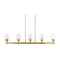 Modern European furniture - Glass 5-Light Linear Chandelier - www.oroa.com