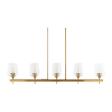 Modern European furniture - Glass 5-Light Linear Chandelier - www.oroa.com