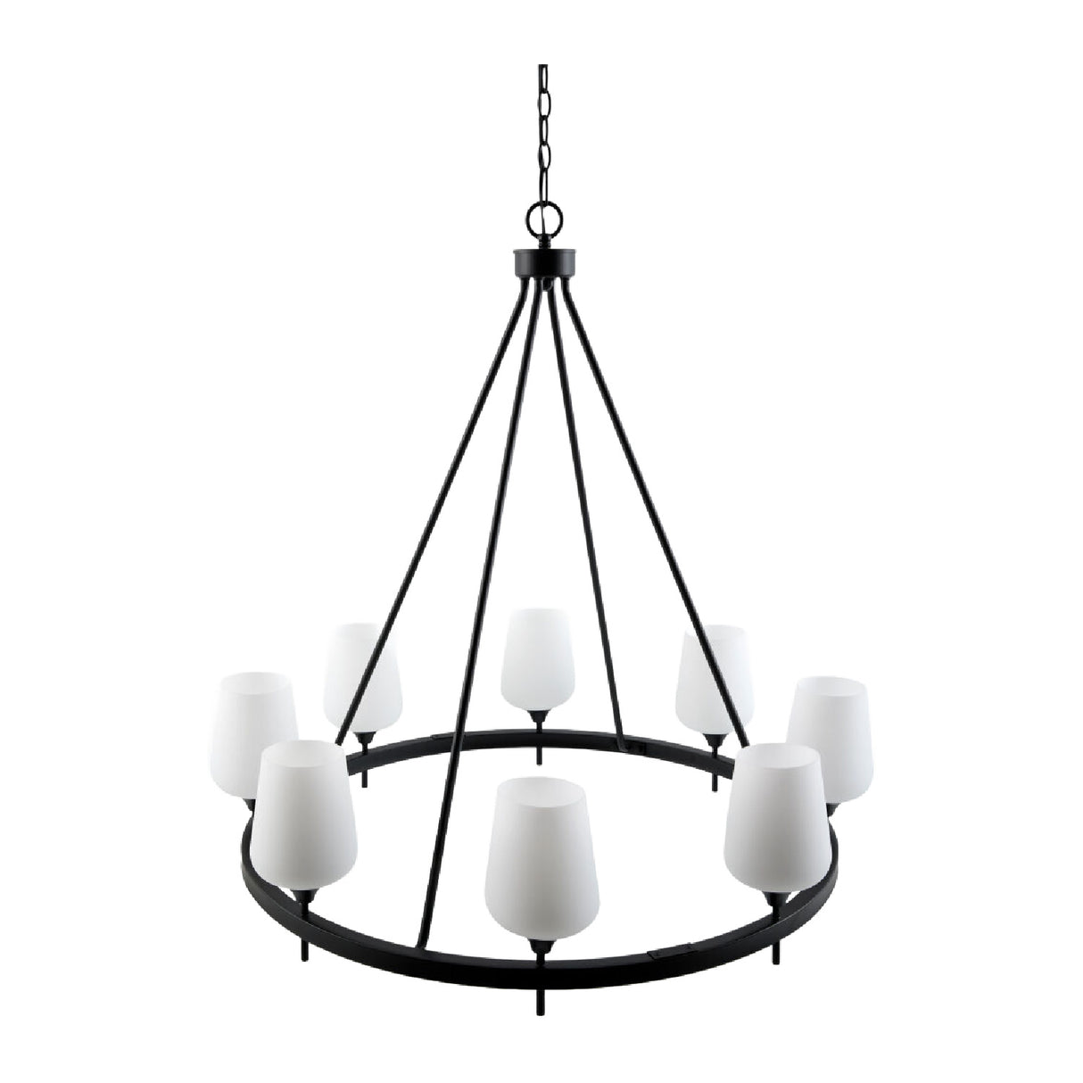   Modern European furniture - Iron Ring Glass Chandelier - www.oroa.com | Oroa.com