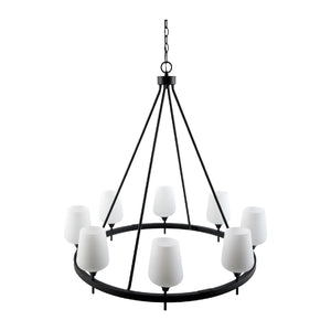   Modern European furniture - Iron Ring Glass Chandelier - www.oroa.com | Oroa.com