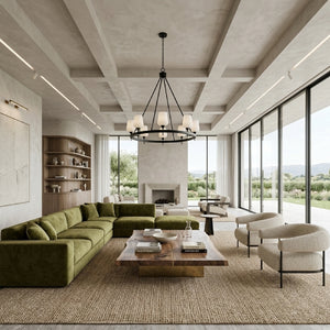   Modern European furniture - Iron Ring Glass Chandelier - www.oroa.com | Oroa.com