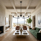 Modern European furniture - Glass Shades 4-Light Chandelier - www.oroa.com