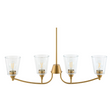 Modern European furniture - Glass Shades 4-Light Chandelier - www.oroa.com