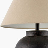 Modern European furniture - Ceramic Beige Linen Table Lamp - www.oroa.com