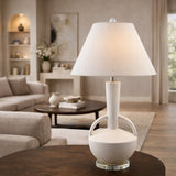 Modern European furniture - Empire Linen Ceramic Table Lamp - www.oroa.com