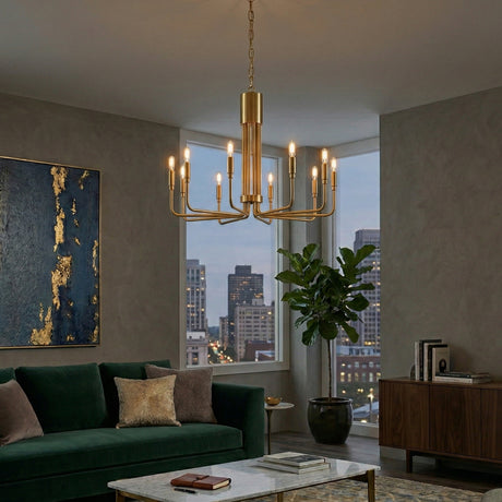   Gold 10-Light Pendant Lamp | Oroa.com