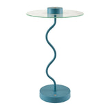 Modern European furniture - Blue Wavy Accent Table Lamp - www.oroa.com
