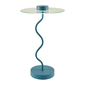 Modern European furniture - Blue Wavy Accent Table Lamp - www.oroa.com