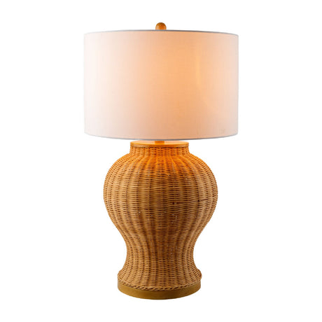 Modern European furniture - Brown Rattan Accent Table Lamp - www.oroa.com