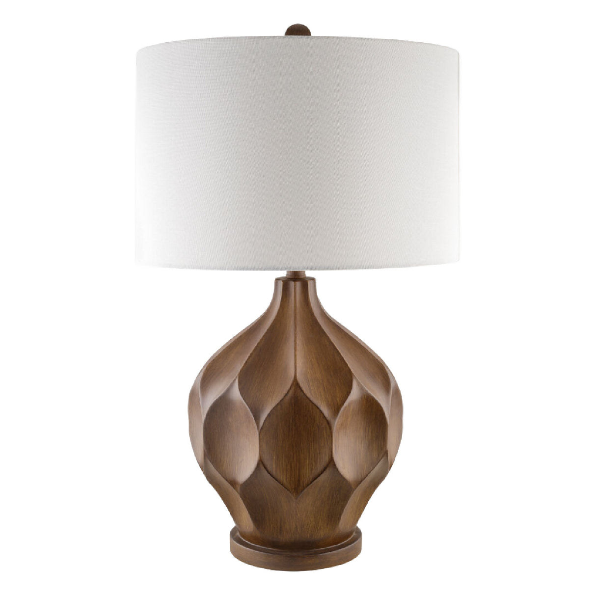   Brown Carved Accent Table Lamp | Oroa.com