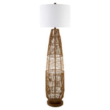 Modern European furniture - Natural Rattan Accent Floor Lamp - www.oroa.com