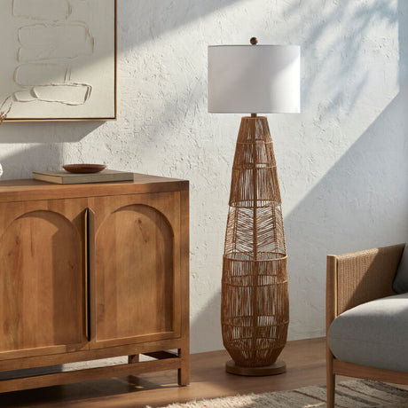   Natural Rattan Accent Floor Lamp | Oroa.com