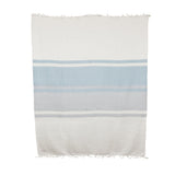 Handwoven Alpaca Throw Blanket From Ecuador - Glacier Grays & White - Kallpa Collection