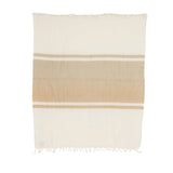 Handwoven Alpaca Throw Blanket - Tobacco & Wheat - OROA