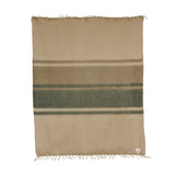 Handwoven Alpaca Throw Blanket - Tobacco Olive & Khaki - OROA