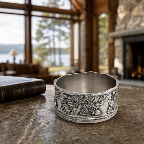 Acorn Oak & Leaf Pewter Wine Coaster - OROA