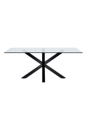 Black Legged Glass Dining Table | La Forma Argo | Oroa.com