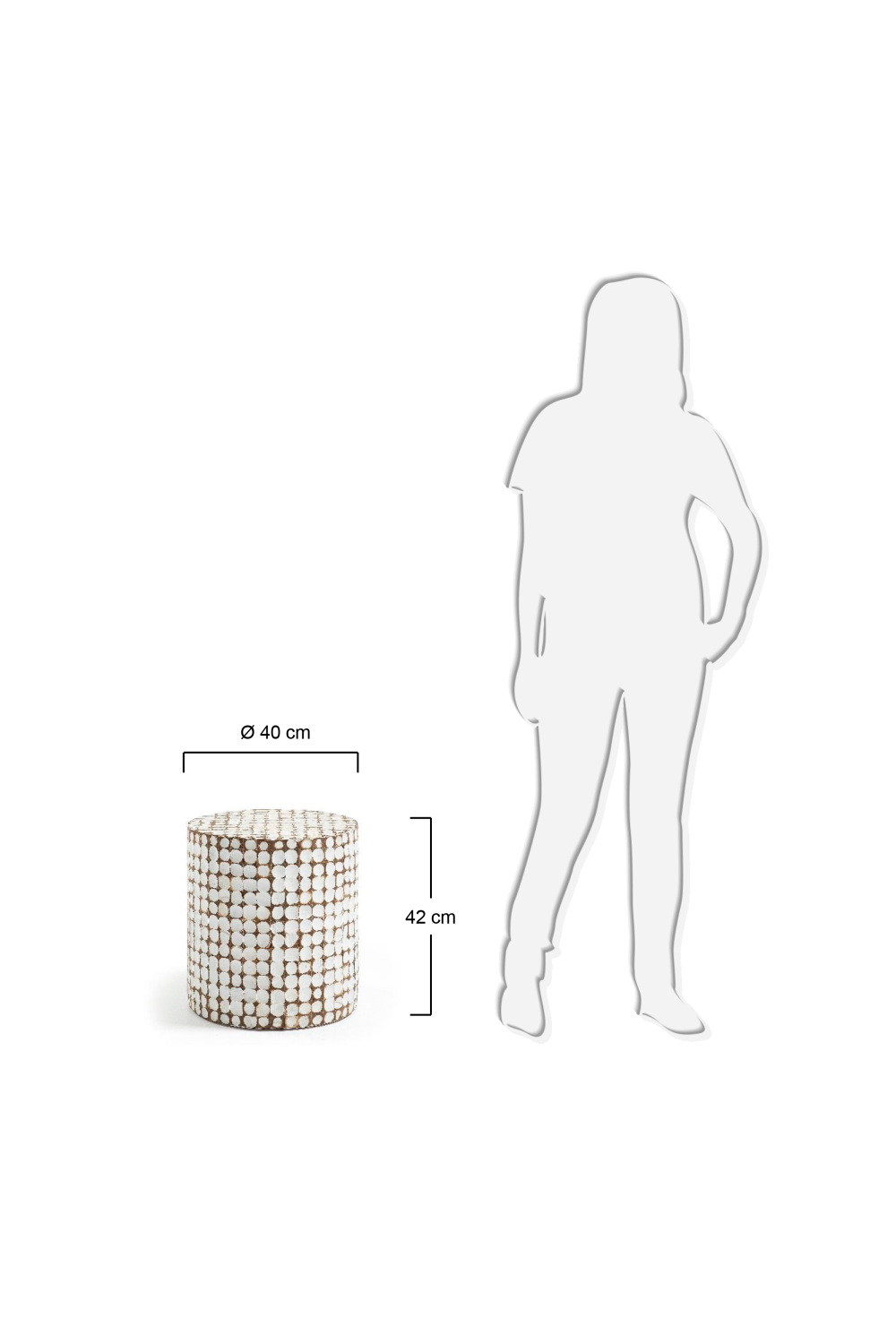 Coco Chip Side Table | La Foma Coconut | Oroa.com