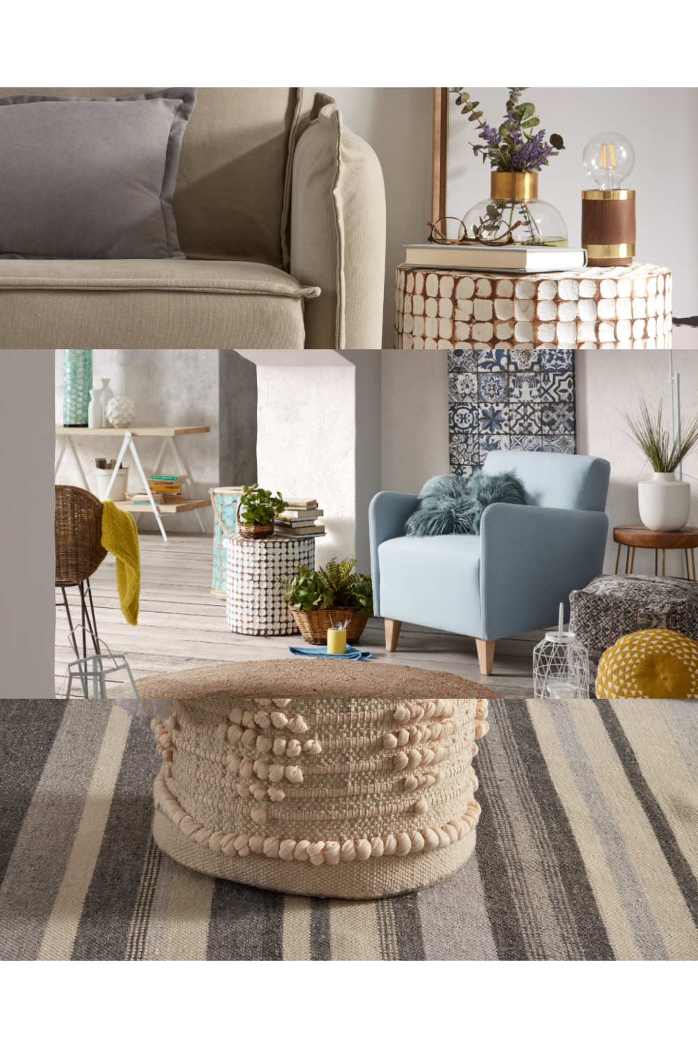 Coco Chip Side Table | La Foma Coconut | Oroa.com