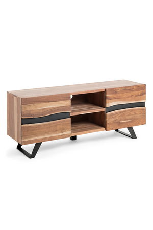 Acacia Wood TV Cabinet | La Forma Uxia | Oroa.com