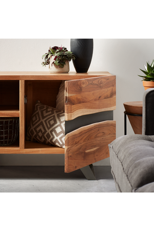 Acacia Wood TV Cabinet | La Forma Uxia | Oroa.com