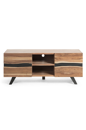 Acacia Wood TV Cabinet | La Forma Uxia | Oroa.com