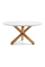 White Round Mikado Leg Dining Table | La Forma Lotus | Oroa.com