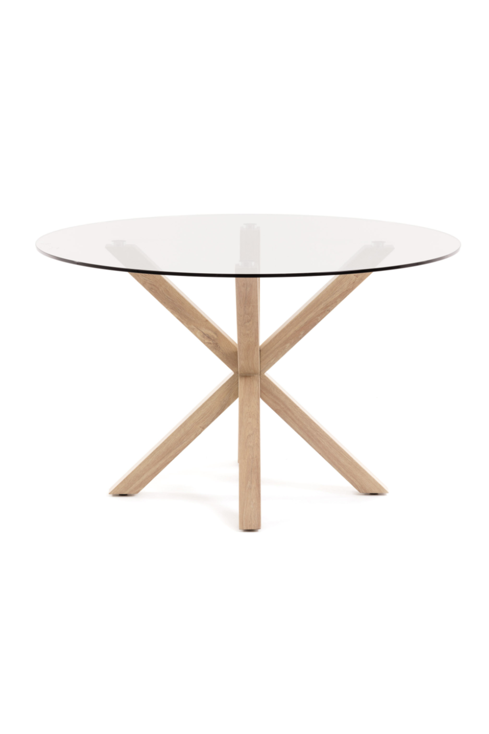   (Open Box) Round Glass Top Dining Table | Oroa.com