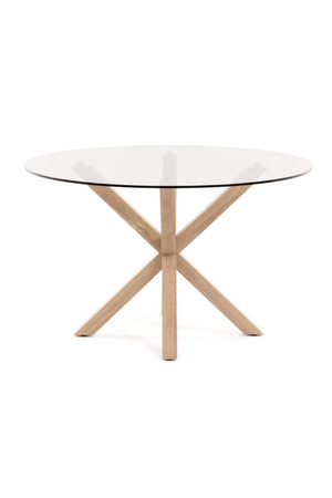   (Open Box) Round Glass Top Dining Table | Oroa.com