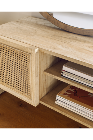 Mindi Wood & Rattan Media Unit | La Forma Rexit | Oroa.com