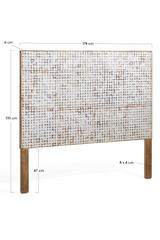 White Coconut Shell Queen Headboard 63" | La Forma Kron | Oroa.com