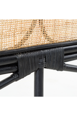 Black Weaved Rattan Queen Headboard 67" | La Forma Lalita | Oroa.com